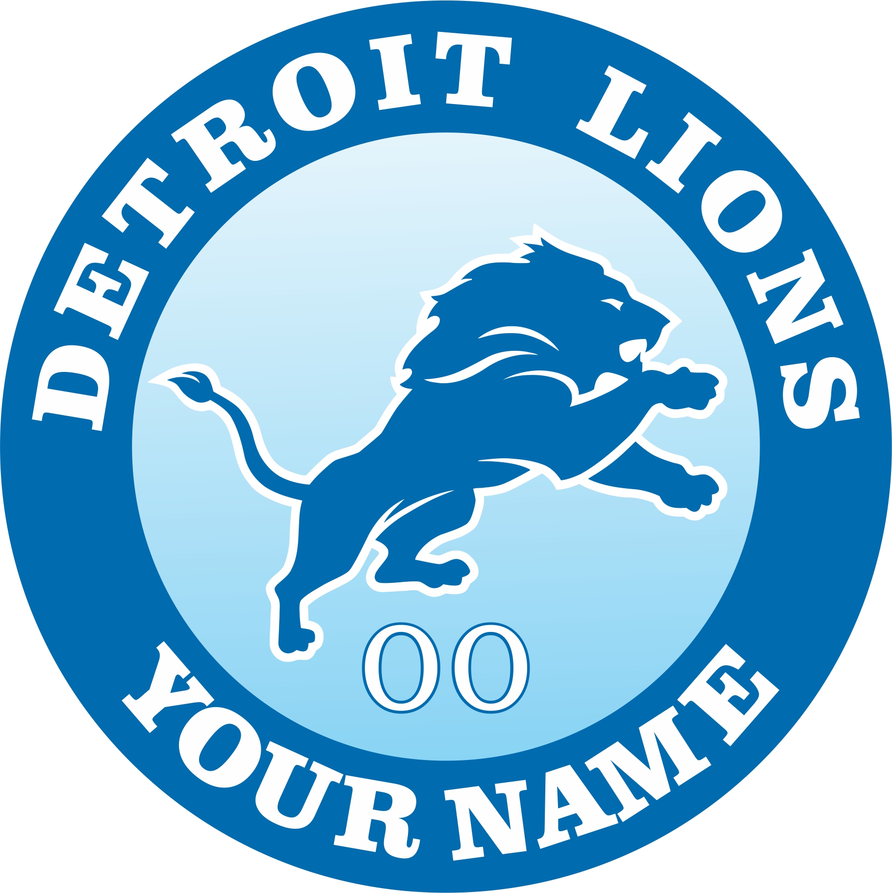 Detroit Lions Customized Logo iron on paper